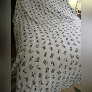 Peanuts Snoopy Skeleton Mummy Halloween 🎃 Flat Sheet Full